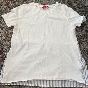 Joe Fresh White and Blue Short Sleeve Tee